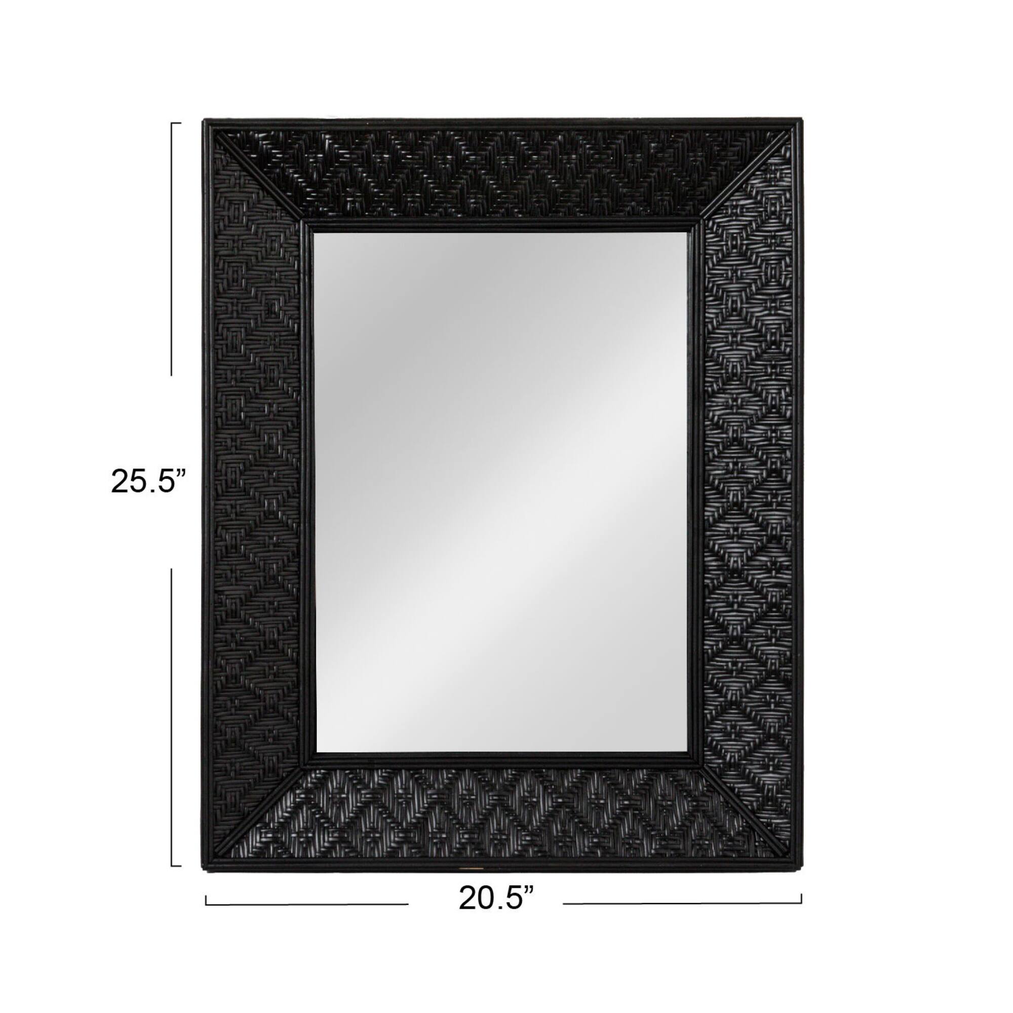 Hello Honey® 25.5" Handwoven Rattan Rectangle Wall Mirror